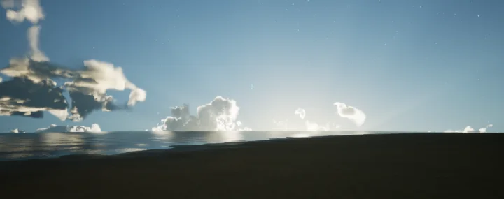 Küste unter Wolken
